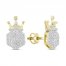 Men's Diamond Octagonal King Earrings 1/4 ct tw 10K Yellow Gold