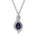 Lab-Created Sapphire Necklace Sterling Silver