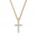 Diamond Cross Necklace 1/10 ct tw Round-cut 10K Yellow Gold