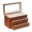 Wood Watch Case with Glass Top