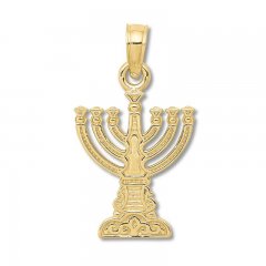 Menorah Charm 14K Yellow Gold