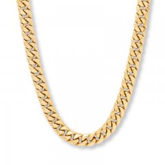 Men's Miami Cuban Chain Necklace 10K Yellow Gold 22" Length