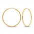 Continuous Hoop Earrings 14K Yellow Gold 30mm