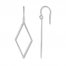 Geometric Dangle Earrings 14K White Gold