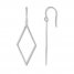 Geometric Dangle Earrings 14K White Gold