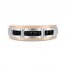 Men's Black Diamond Wedding Band 1/4 ct tw Round-cut 10K Two-Tone Gold