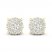 Diamond Halo Stud Earrings 1 ct tw Round-Cut 10K Yellow Gold