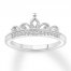 Diamond Tiara Wedding Band 1/10 ct tw 10K White Gold