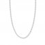 16" Figaro Link Chain 14K White Gold Appx. 2.36mm