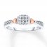 Diamond Ring 1/10 ct tw Round-cut 10K Two-Tone Gold