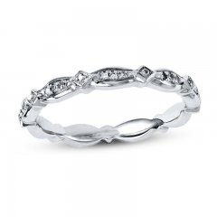 Stackable Ring 1/8 ct tw Diamond Sterling Silver