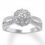 Diamond Engagement Ring 1/2 ct tw Round-cut 14K White Gold