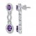 Amethyst Drop Earrings Diamond Accents Sterling Silver