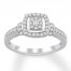 Diamond Engagement Ring 1/3 ct tw Round-cut 10K White Gold