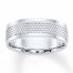 Men's Wedding Band 10K White Gold 7mm