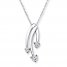 Diamond Necklace 1/4 ct tw Round-cut 10K White Gold