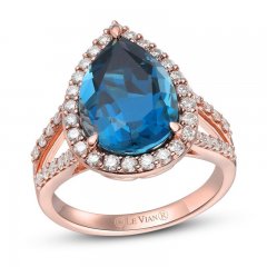 Le Vian Topaz Ring 7/8 ct tw Diamonds 14K Strawberry Gold