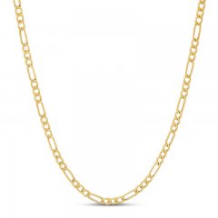 Men's Hollow Figaro Chain 14K Yellow Gold 24"