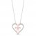 Hallmark Diamonds Necklace 1/5 ct tw Sterling Silver/10K Rose Gold