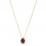 Le Vian Rhodolite & Diamond Necklace 1/8 ct tw 14K Honey Gold 18"