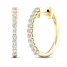 Lab-Created Diamonds by KAY Hoop Earrings 1/2 ct tw Round-Cut 14K Yellow Gold