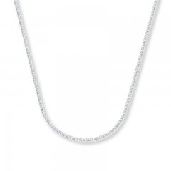 Wheat Chain Necklace 14K White Gold 22" Length