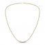 Men's Diamond Tennis Necklace 3 ct tw Round-cut 10K Yellow Gold 22"