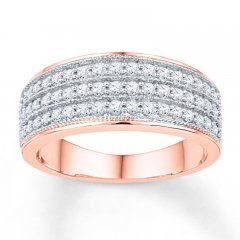 Anniversary Band 1/2 ct tw Diamonds 10K Rose Gold