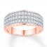 Anniversary Band 1/2 ct tw Diamonds 10K Rose Gold