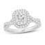 Diamond Engagement Ring 1-1/8 ct tw Round-cut 14K White Gold