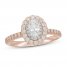 Neil Lane Diamond Engagement Ring 7/8 ct tw Oval/Round 14K Two-Tone Gold