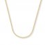 Wheat Chain Necklace 14K Yellow Gold 24" Length