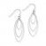 Oval Dangle Earrings Sterling Silver