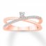 Diamond Ring 1/6 ct tw Round-cut 10K Rose Gold