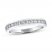 Leo Diamond Wedding Band 5/8 ct tw Round-cut 14K White Gold