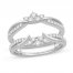 Diamond Enhancer Ring 3/8 ct tw Round-cut 14K White Gold