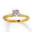 Diamond Solitaire Ring 1/2 carat Round-Cut 14K Yellow Gold