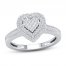 Diamond Engagement Ring 1/4 ct tw Round-cut 10K White Gold