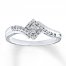 Diamond Ring 1/5 ct tw Round-cut Sterling Silver