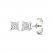 Lab-Created Diamonds by KAY Stud Earrings 1/2 ct tw Princess-Cut 14K White Gold