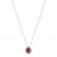 Le Vian Rhodolite & Diamond Necklace 1/8 ct tw 14K Strawberry Gold 18"