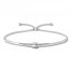 Love + Be Loved Diamond Bolo Bracelet 1/4 ct tw 10K White Gold