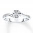 Diamond Engagement Ring 1/4 ct tw Round-cut 10K White Gold