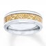 Men's Wedding Band Yellow Ion Plating Stainless Steel 8mm