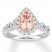 Neil Lane Morganite Engagement Ring 3/4 ct tw Diamonds 14K Gold