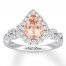 Neil Lane Morganite Engagement Ring 3/4 ct tw Diamonds 14K Gold