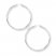 Hoop Earrings 14K White Gold 40mm