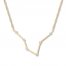 Pisces Zodiac Necklace 1/10 ct tw Diamonds 10K Yellow Gold