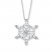 Snowflake Necklace Diamond Accents Sterling Silver