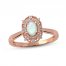 Opal & Diamond Ring 1/10 ct tw 10K Rose Gold